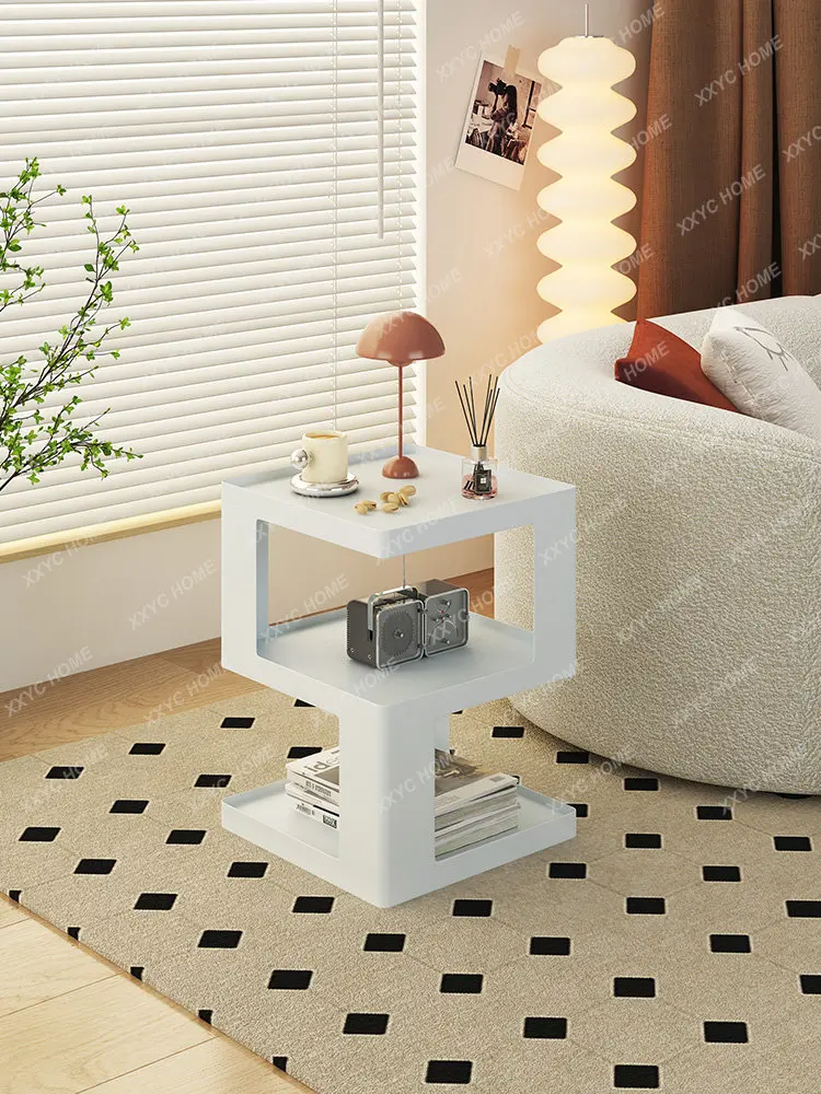 

Nordic Sofa Edge Creative Geometric Small Coffee Table Modern Minimalist Living Room Storage Rack Bedside Table
