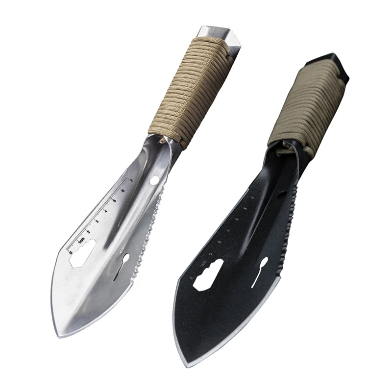 

Garden Shovel Spade Multi Tool Weeder With Sawtooth Hex Wrench Ruler Digging Trowel Knife Spear Garden Bonsai Survival Shovel