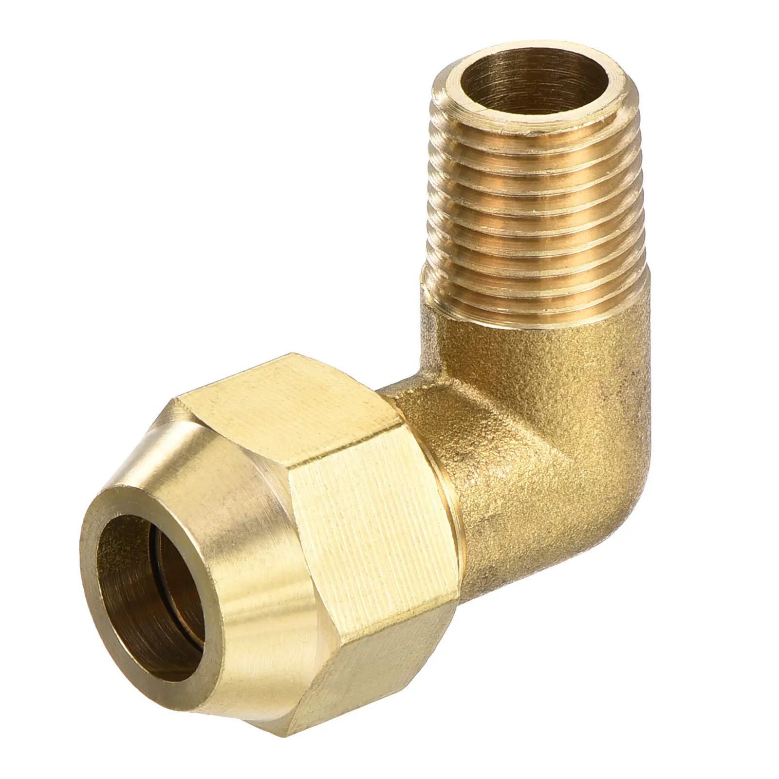 

Uxcell Brass Compression Tube Fitting 10mm Tube OD to 1/4PT Male Thread Elbow Fittings Pack of 1