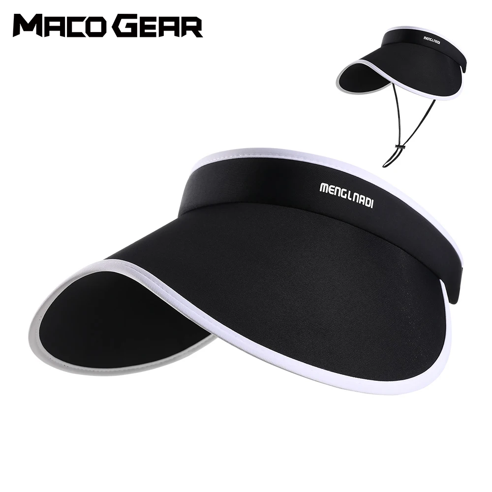 Women Sun Hats UV Protection Empty Top Hat Outdoor Sport Baseball Cap Breathable Adjustable Beach Golf Running Summer Visor Caps