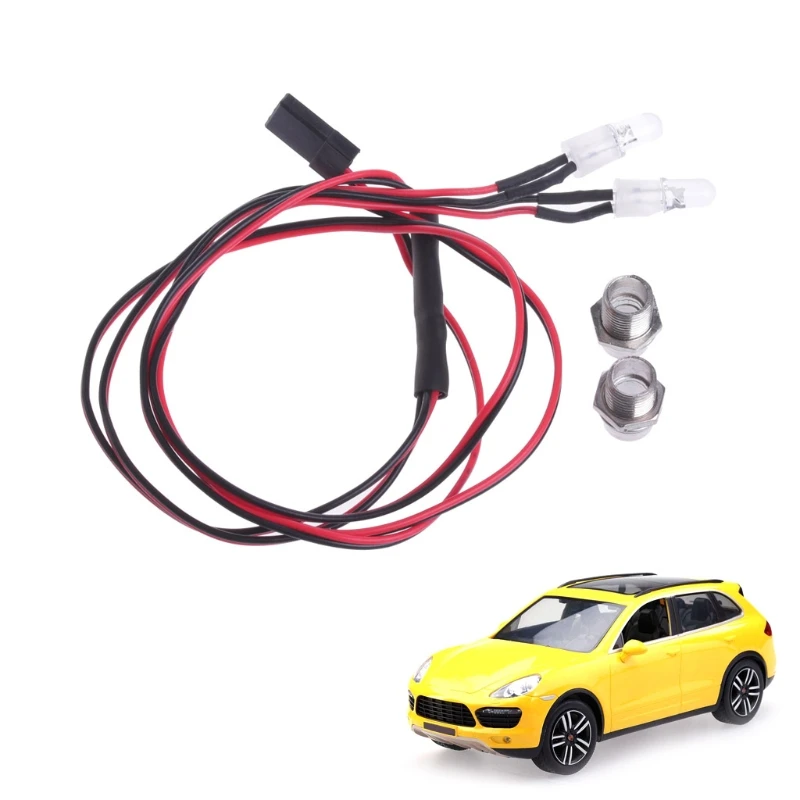 

Комплект светодиодсветильник фар 2 светодиодный 5 мм, супербелый свет для радиоуправляемого автомобиля, грузовика, гусеничного танка