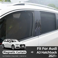 magnetic car window sunshade for audi a3 s3 8y 2021 2022 sun shield shade custom sun visor mesh curtain car accessory
