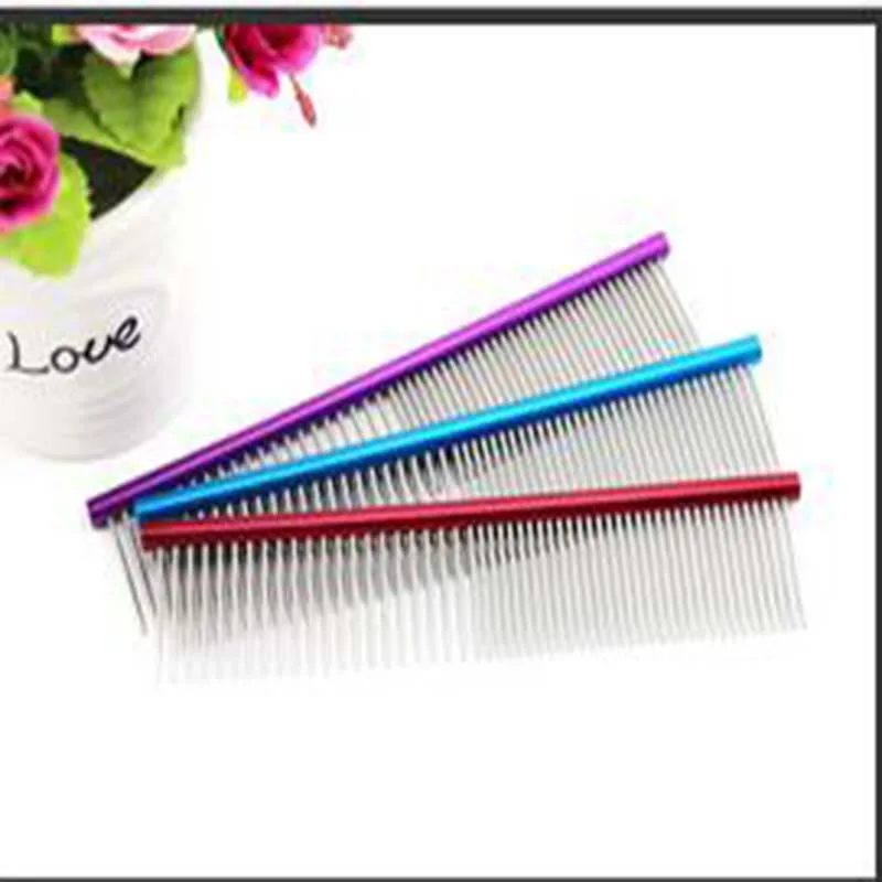 

Высококачественная Расческа для домашних животных 16 см, профессиональная стальная Расческа для ухода, триммер для волос, брикет для кошек