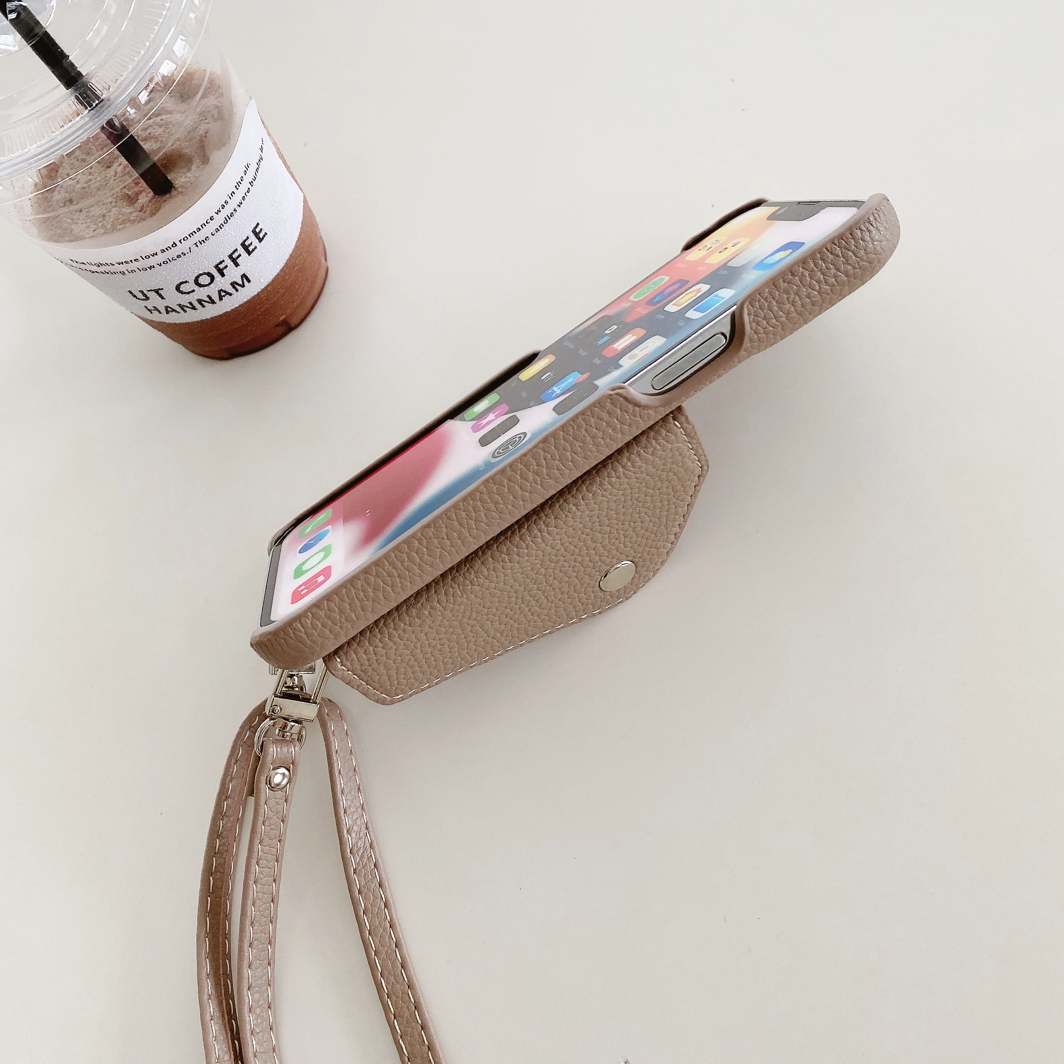 Luxury Crossbody strap lanyard wallet leather case for iPhone 13 12 11pro 14pro max 12mini xr xs 6p 7 8 card holder phone cover