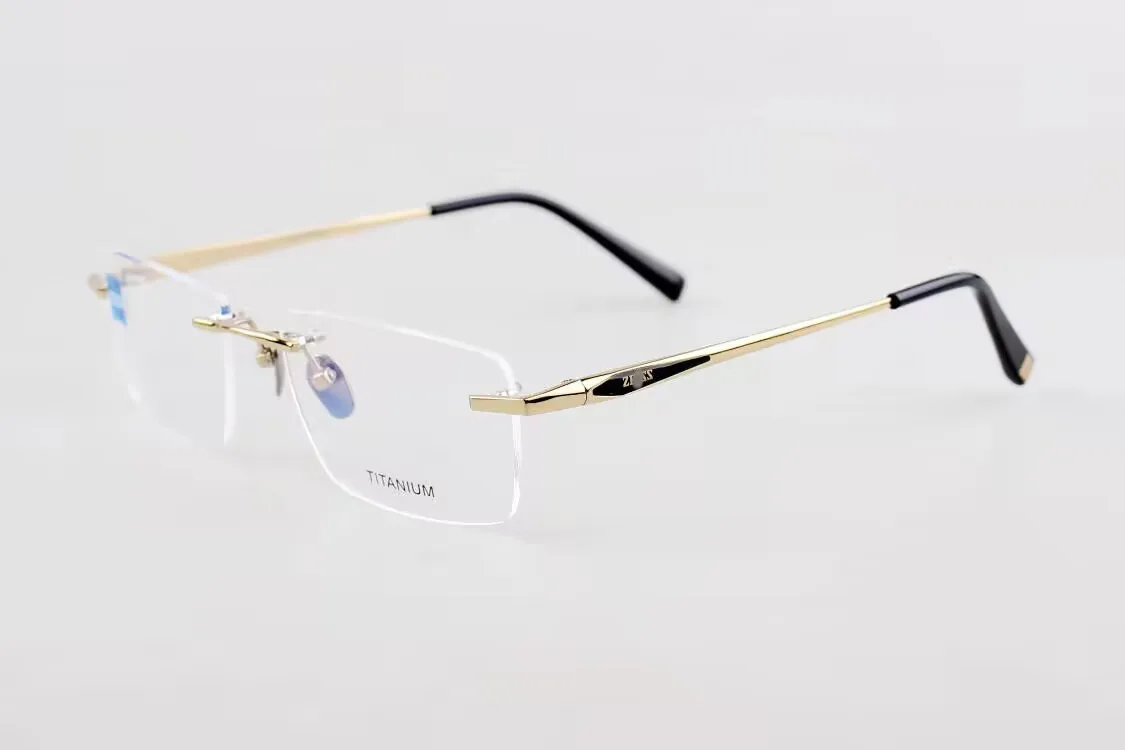 

2022 New Men's Fashion Frameless Prescription Glasses Frame 85033 Women's Simple Personality Reading Glasses