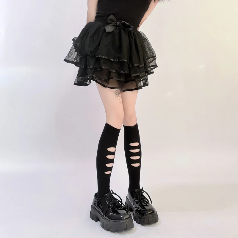 

Женские Асимметричные носки до колена в стиле "Лолита"