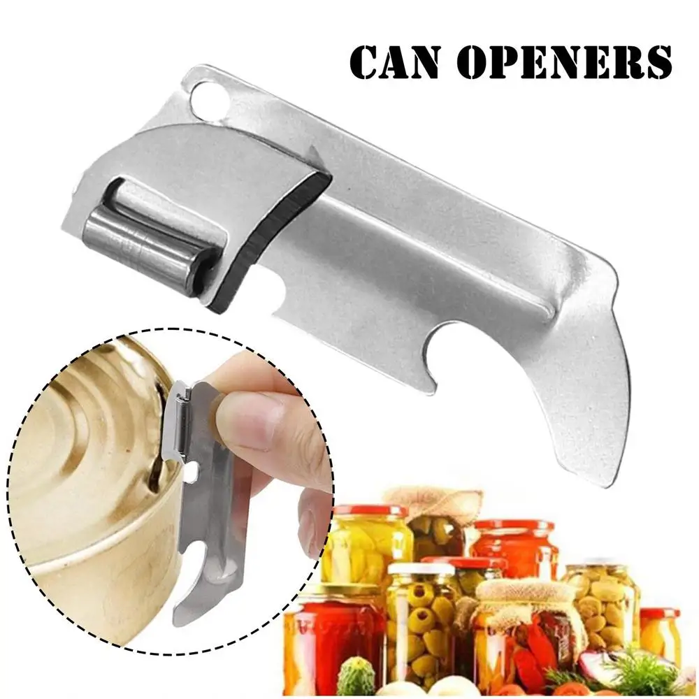 

Stainless Steel Bottle Cap Opener Mini Jar Openers Multi-function Cans Lids Openers Folding Kitchen Tool Open Bottle Caps Gadget