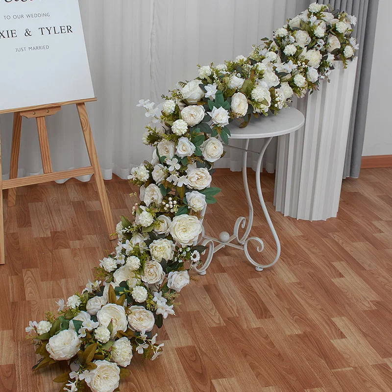 

2m New style flower stripe wedding background wall decoration flower row arch doorwindow display of artificial flowers
