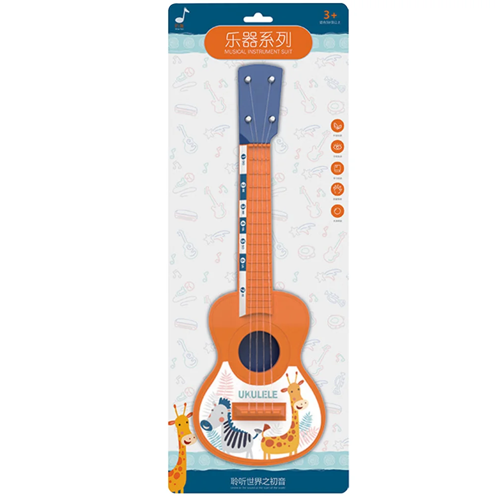 

Kids Musical Instrument Toy Guitar Early Education Ukulele Small Simulation Toddler Model Favor Puzzle Toys