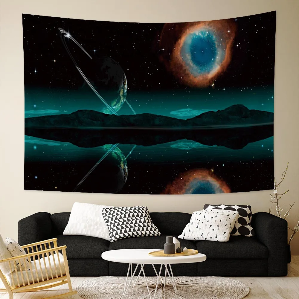 

Universe Space Nebula Big Art Tapestry Printed Wall Covering Psychedelic Wall Hanging Beach Towel Mandala Thin Blanket Yoga