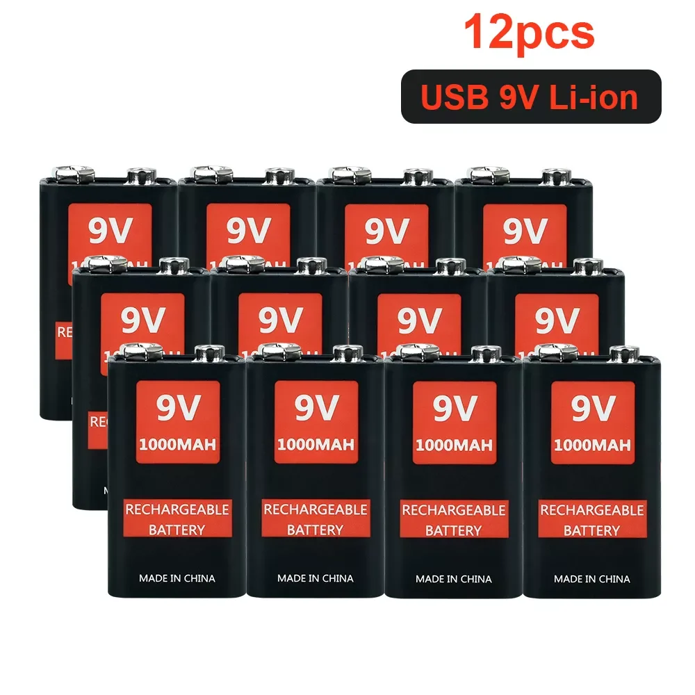 

Литий-ионный аккумулятор 6F22, 1000 мАч, micro USB, 9 в