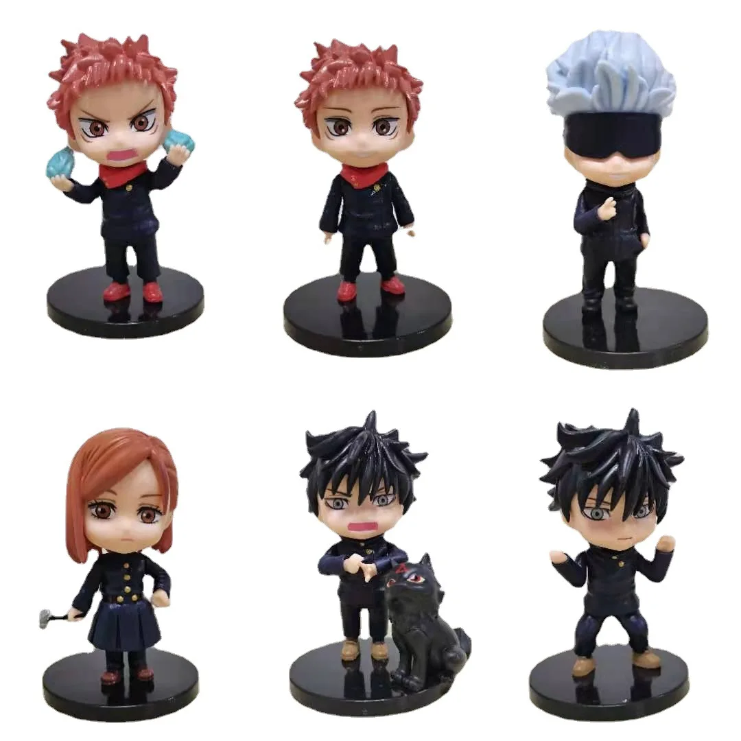 

6Pcs 10cm Anime Jujutsu Kaisen Gojo Satoru Kugisaki Action Figure PVC Modle Fushiguro Megumi Kawaii Figurine Toys For Boys Gift
