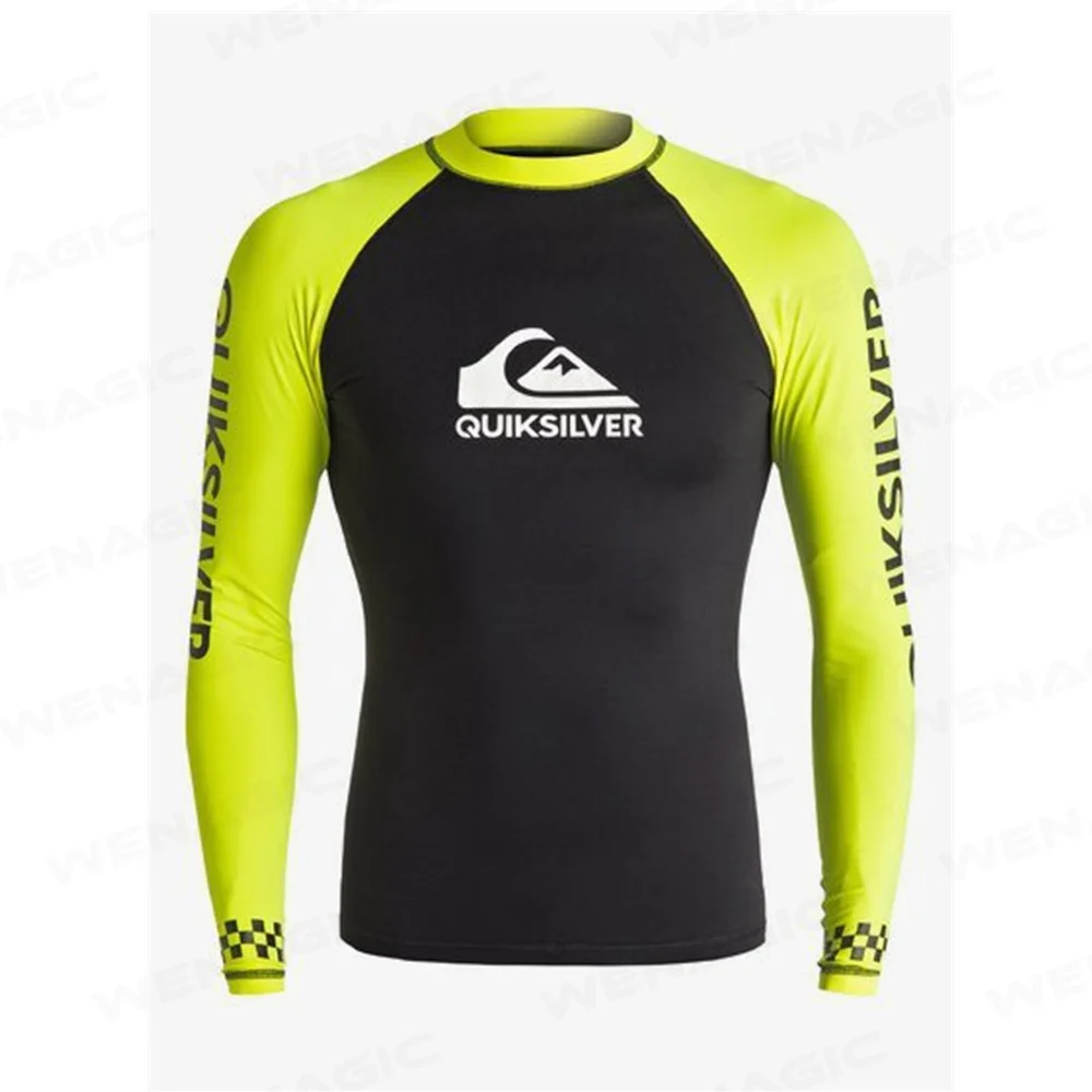 Мужская плавательная футболка Rashguard купальный костюм для пляжа с защитой от