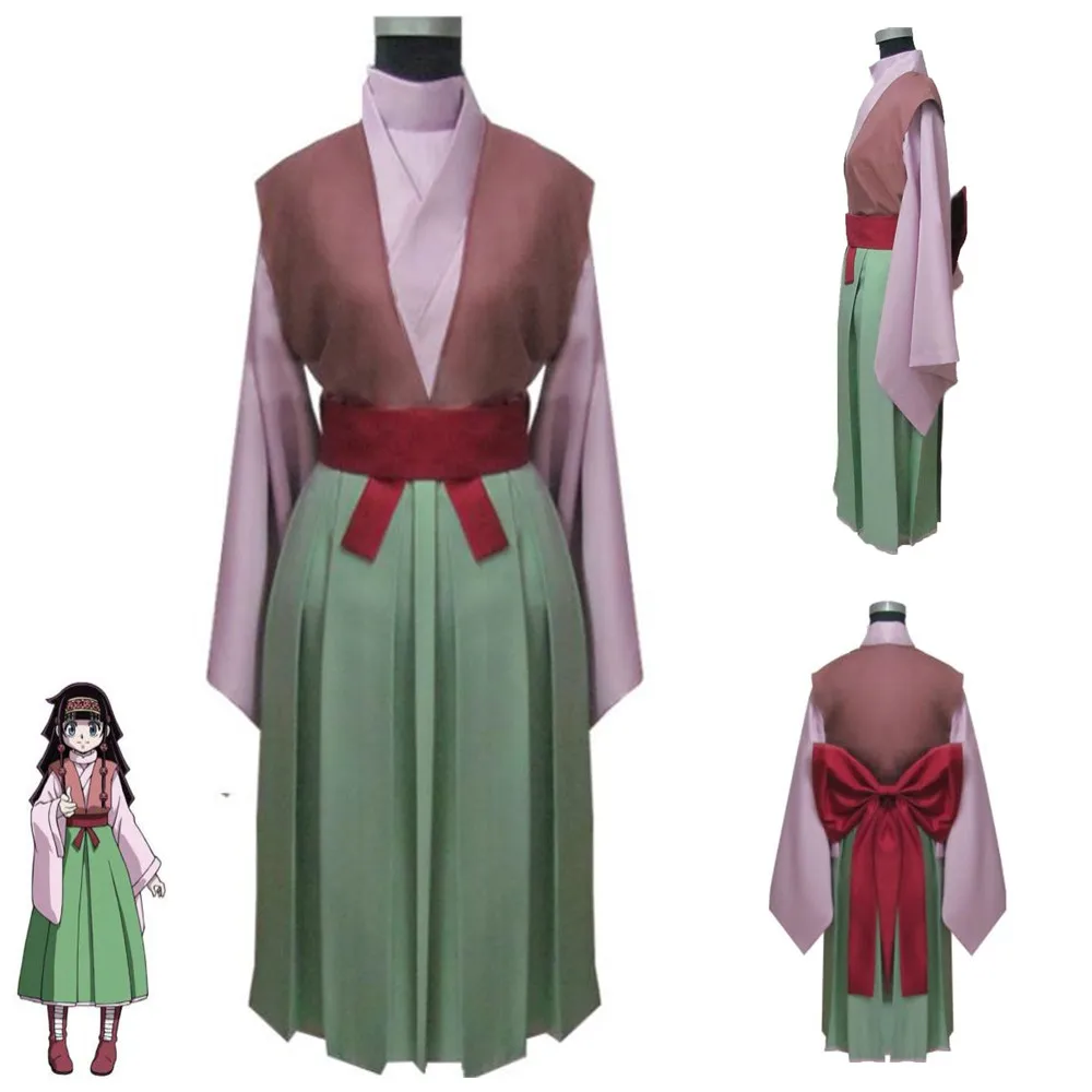 

Hunter Anime Alluka Zoldyck Aruka Zorudikku Cosplay Costume Halloween Party Women Japanese Kimono Girdle Skirt uniform suit