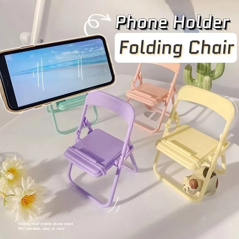 

Portable Mini Mobile Phone Holder Stand Desktop Chair Stand Adjustable Cellphone Stand Mount Foldable Lazy Holder For Smartphone