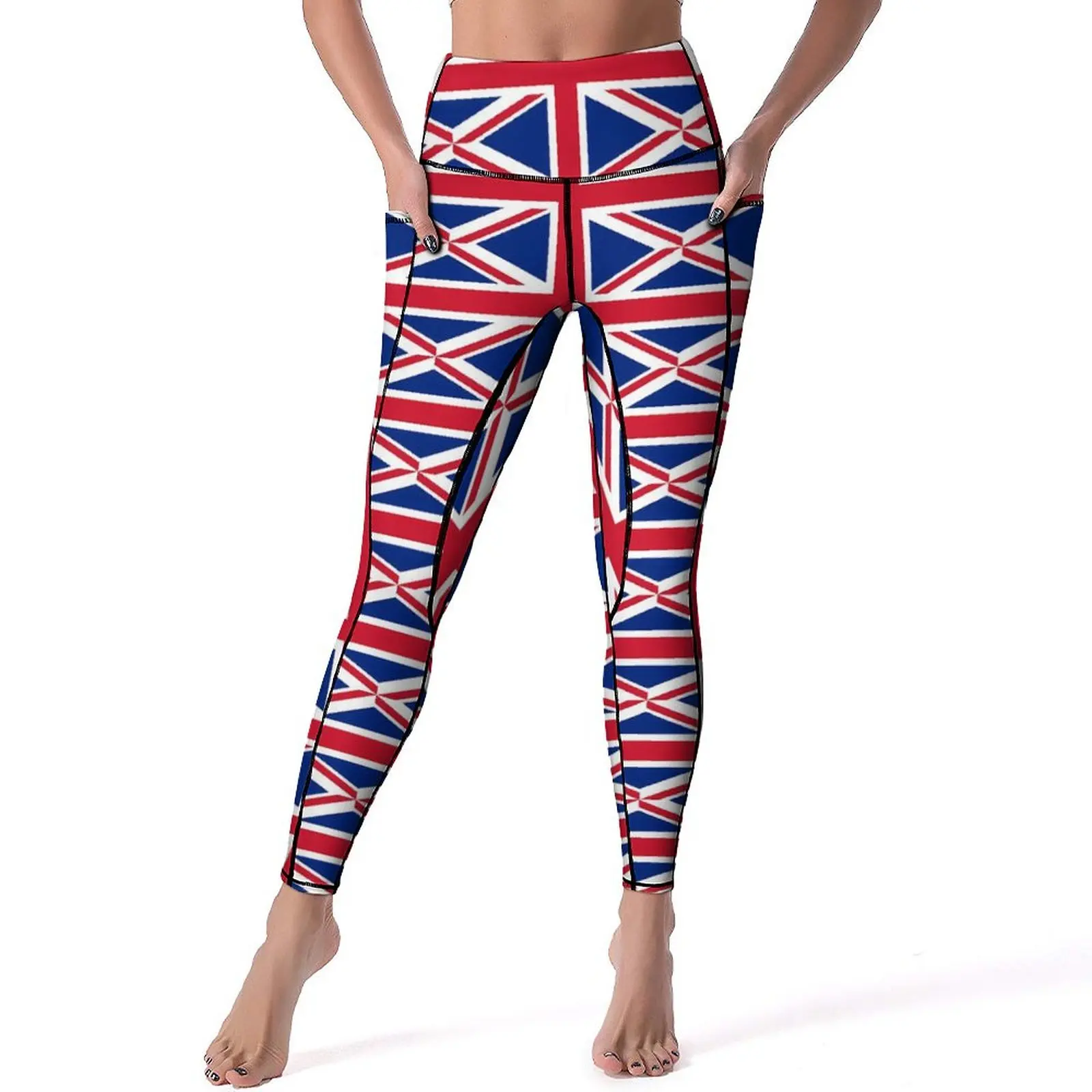 

British Flags Leggings Sexy Vintage Flag Push Up Yoga Pants Vintage Elastic Leggins Lady Custom Fitness Gym Sports Tights