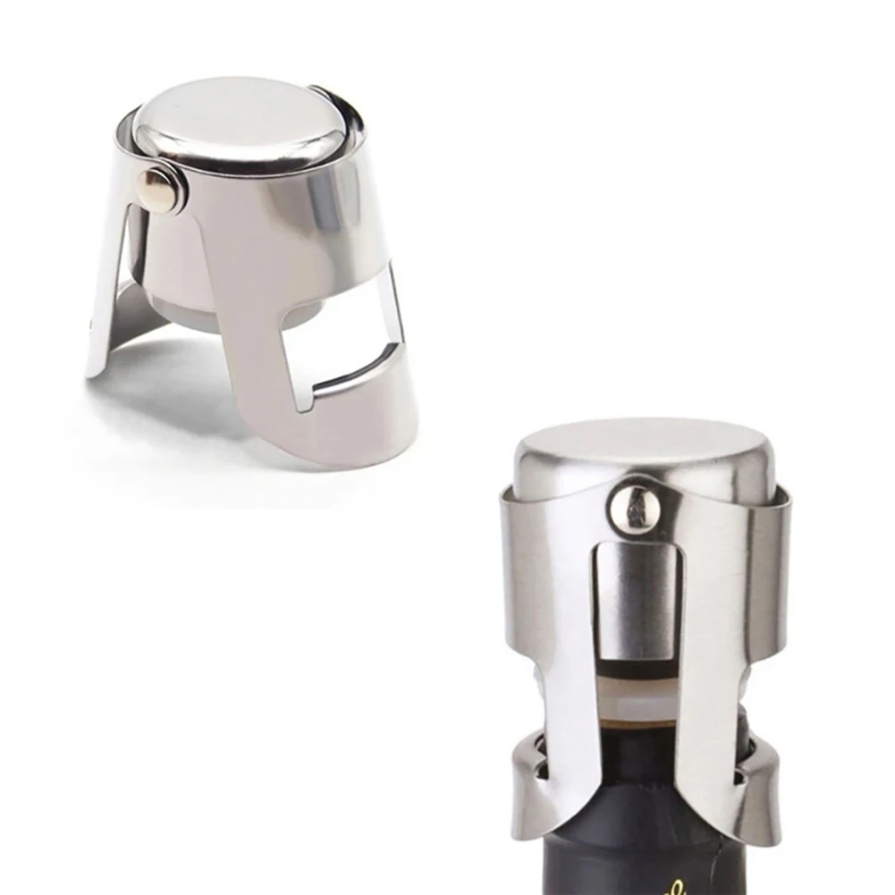 

Brand New Wine Corks Sealing Plug Reverse Button Stainless Steel+Silicone 1 Piece Accessories Champagne Stopper