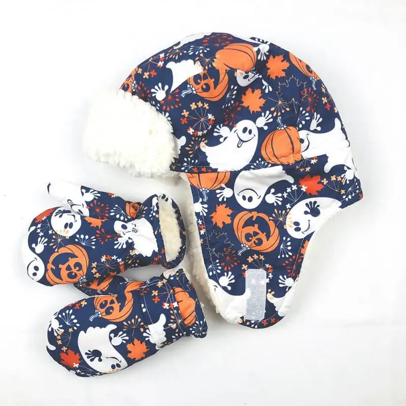 

Kids Winter Warm Velvet Mittens Cartoon Pattern Children's Boys Girls Waterproof Ski Gloves Outdoor Gloves