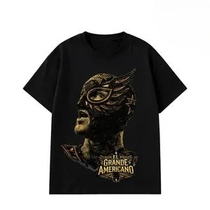 Фото Футболка El Grande Americano Merch, мужская футболка с коротким рукавом, унисекс, повседневная одежда, женские топы в стиле Y2K.