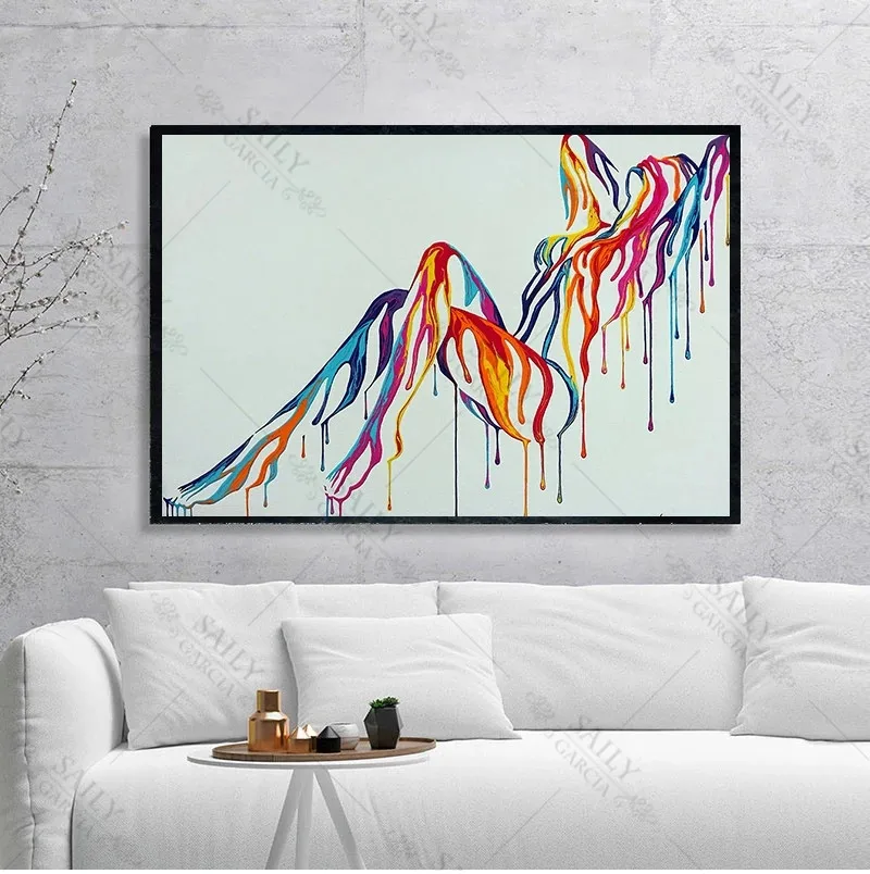

Abstract Line Art Print Posters Sexy Girl Nude Canvas Painting Colorful Wall Art Picture for Living Room Home Decoration