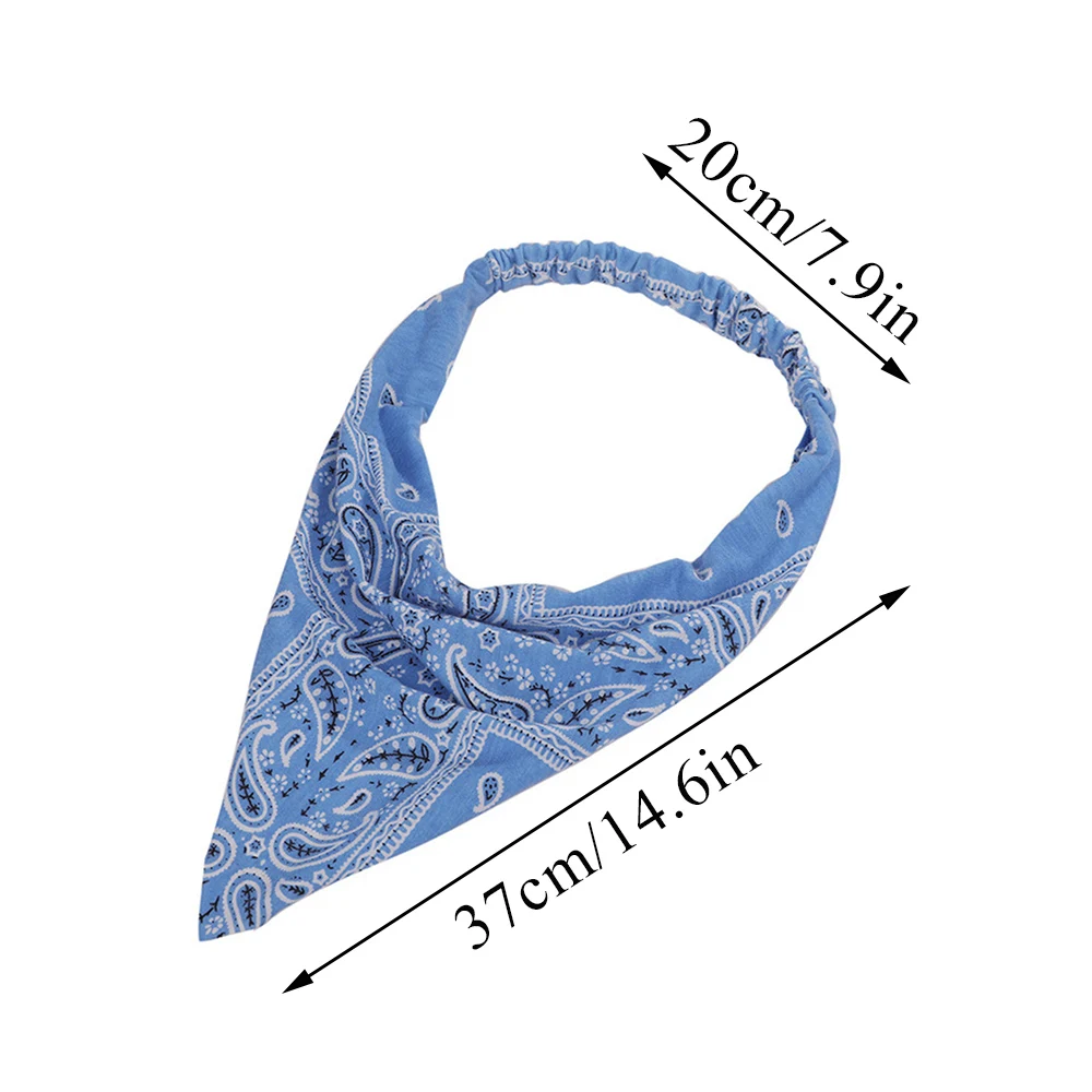 Женская треугольная повязка для волос с цветочным принтом
