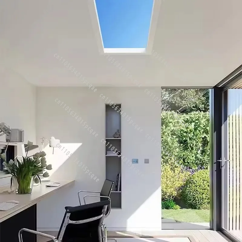 Фото Интеллектуальная Wi-Fi панель Skylight Smart Home с искусственным светодиодным освещением, имитирующая естественный дневной свет, синяя. №4