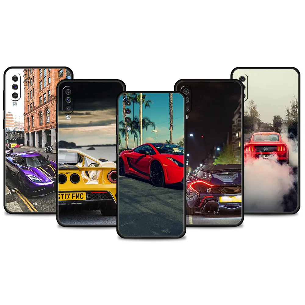 

For Samsung Galaxy A20e A40 A10 A70 A50 Note 20 Ultra 10 A30 A20s A10s M52 5G M30s A03s M51 Phone Coque Casing Sport car lamp
