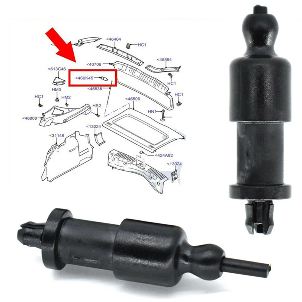 

2pcs/Set Clips Black Pivot Boot C-Max Focus For Ford Hatchback Hook MK2