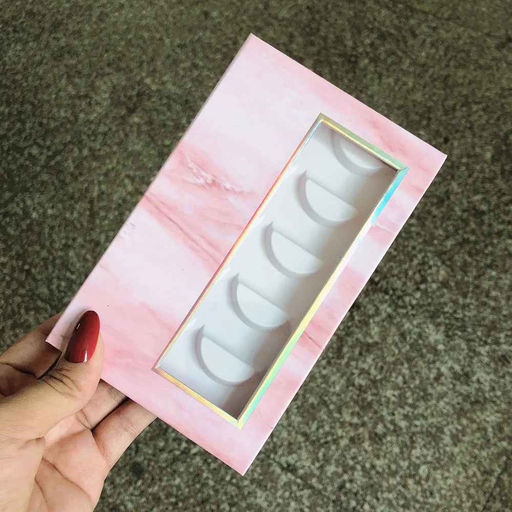 

Wholesale False 5pairs Lash Book Empty Eyelash Packaging Box Custom Mink Eyelashes Boxes Faux Cils Lashes Magnetic Case Vendors
