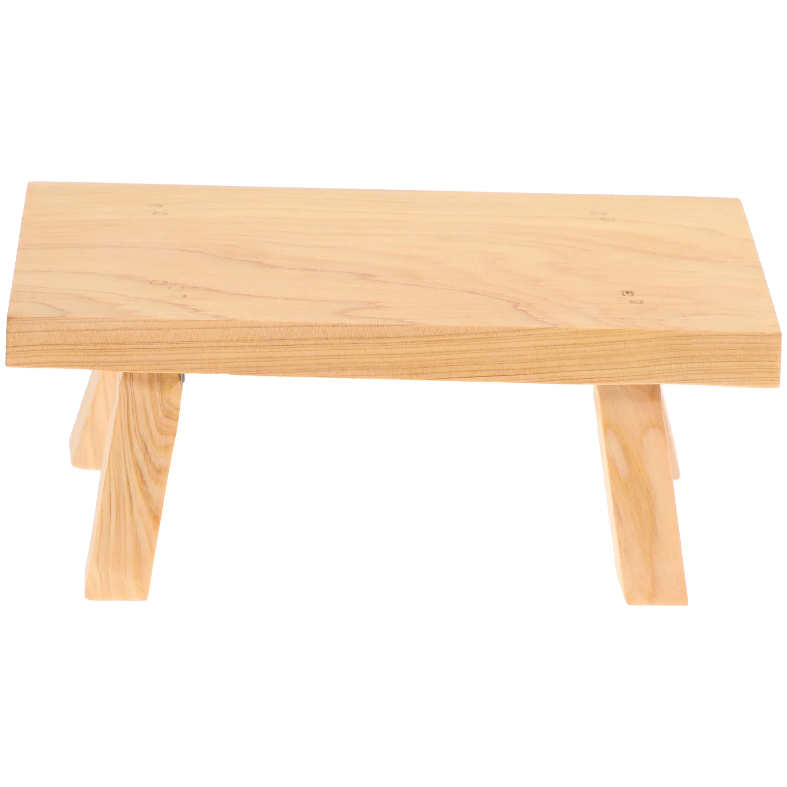 

Teapot Ornament Tiny Wooden Stools Dish Holder Stand Kitchen Step Footstool Small Bench Decoration