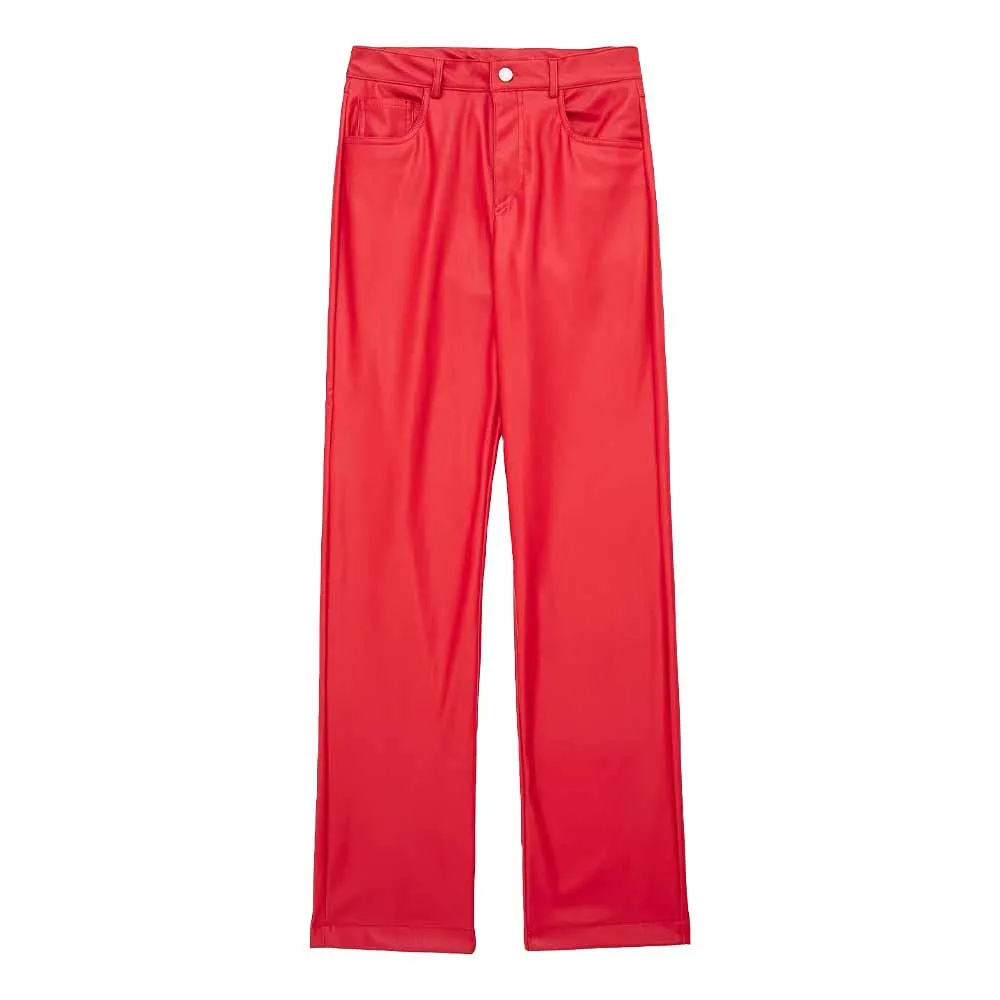 

Женские брюки из искусственной кожи, в стиле ретро