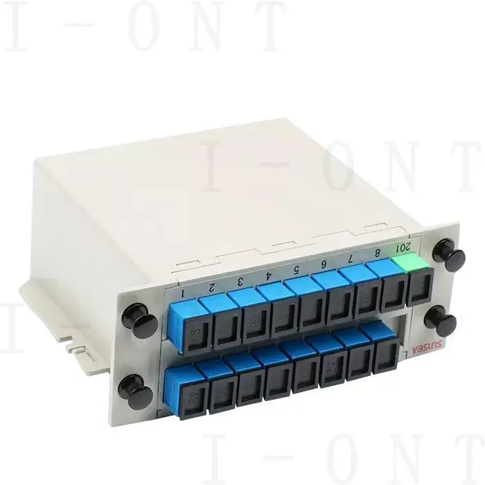 1x16 Splitter LGX Box Cassette Card Inserting SC/APC PLC splitter Module 1:16 16 Ports Fiber Optical PLC Splitter Free Shipping