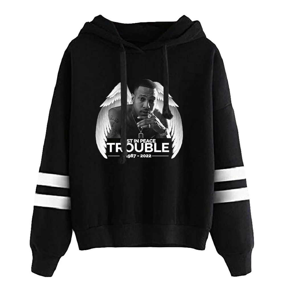 

Mariel Semonte Rip Trouble Rapper Unisex Pocketless Parallel Bars Sleeve Sweatshirt Men Women Hoodie 2022 Rest in Peace Clothes