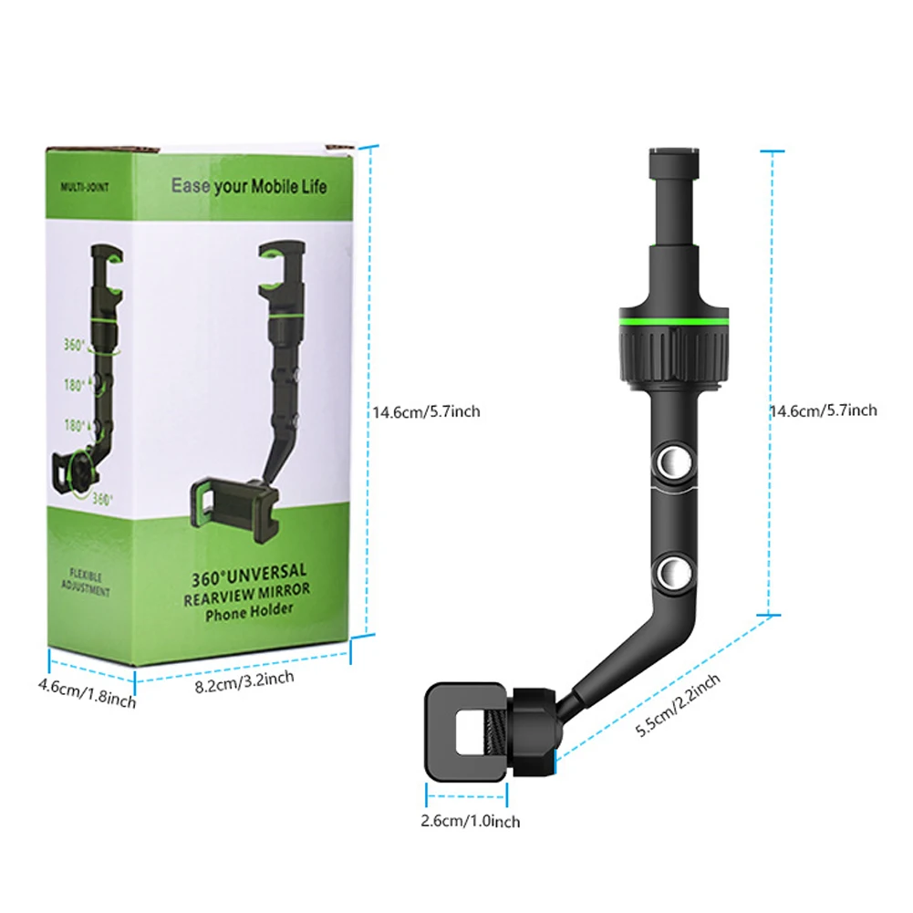 new 360° rotating car phone holder universal windshield rearview multifunctional mount clip mobile phone holde for iphone 13 p free global ship