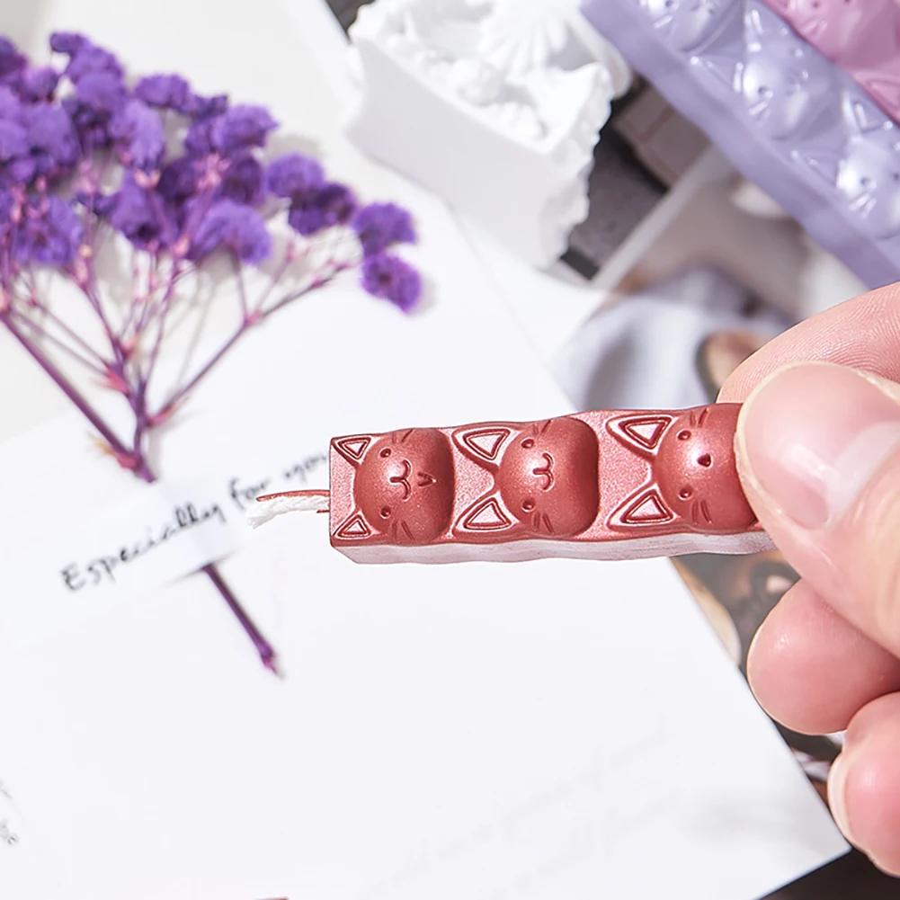 Восковые палочки для запечатывания красочные воск в виде милой кошки печать