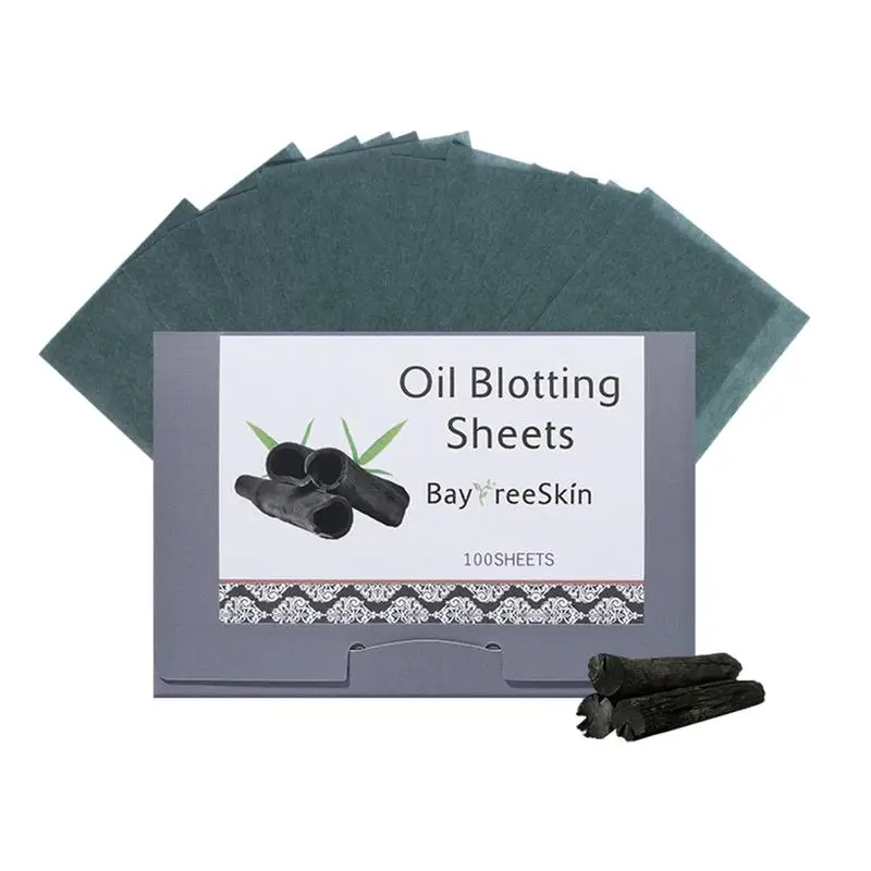 

Oil Blotting Sheets For Face Bamboo Charcoal Blotting Paper 100 Oil Absorbing Sheets For Face Oily Skin Care Remove Excess Oil