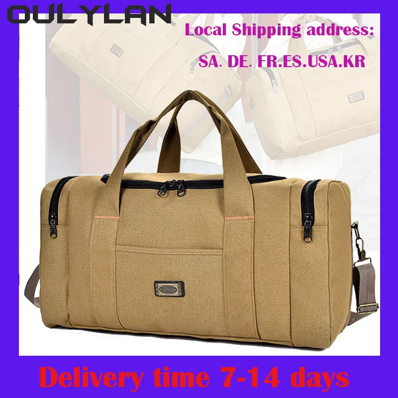 

Military Two Size Canvas Luggage Bag Backpacks Large Capacity Outdoor Travel Bag Handbag Unisex Thickening Consignment Bag