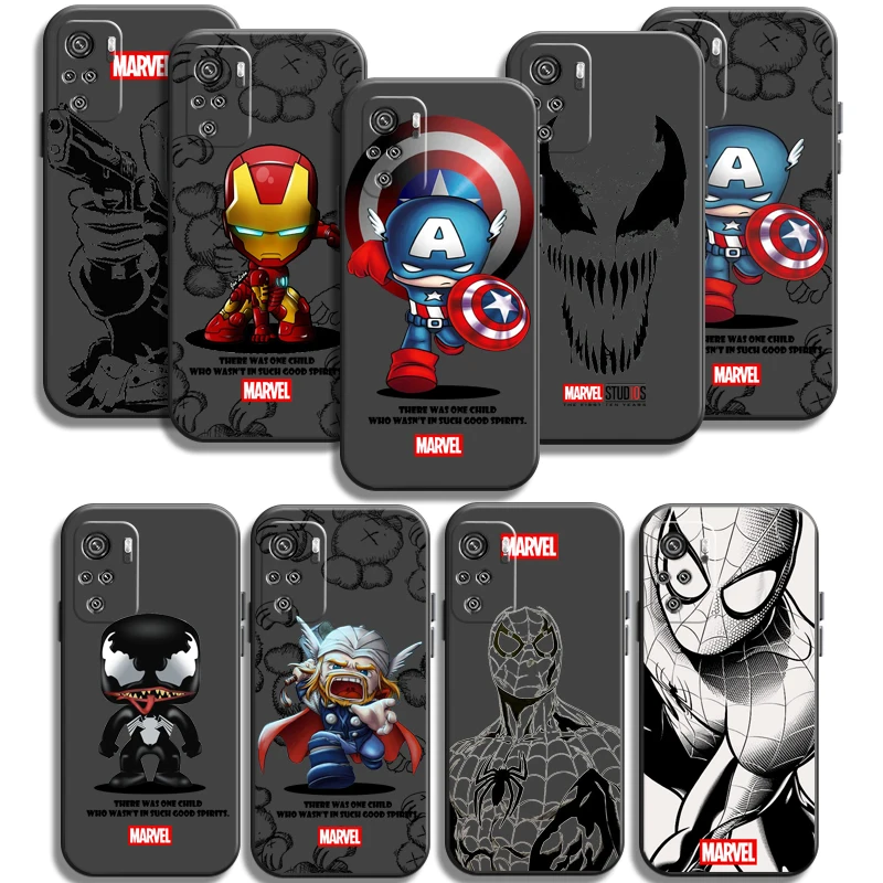 

Marvel Comics Logo Phone Cases For Xiaomi Redmi Note 10 10S 10 Pro POCO F3 GT X3 GT M3 Pro X3 NFC Cases Coque Soft TPU Carcasa