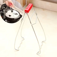 stainless steel foldable hot dish clamp anti scald bowl clip plate pot gripper kitchen utensil holder kitchen tool