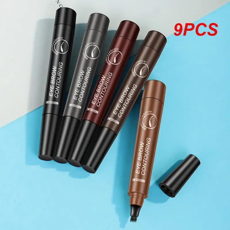 

Карандаш Водостойкий Для Бровей, микроблейдинг, татуаж бровей, длинная вилка для мелких скетчей, профессиональный жидкий карандаш для бровей, 9 шт.