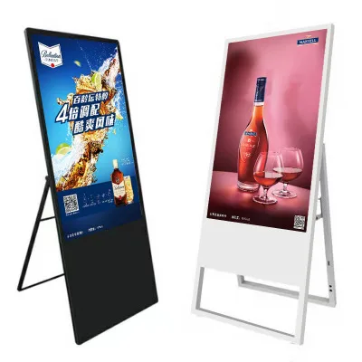 

55" inch Portable foldable Floor Standing TFT LCD digital Menu board advertising display OEM/ODM