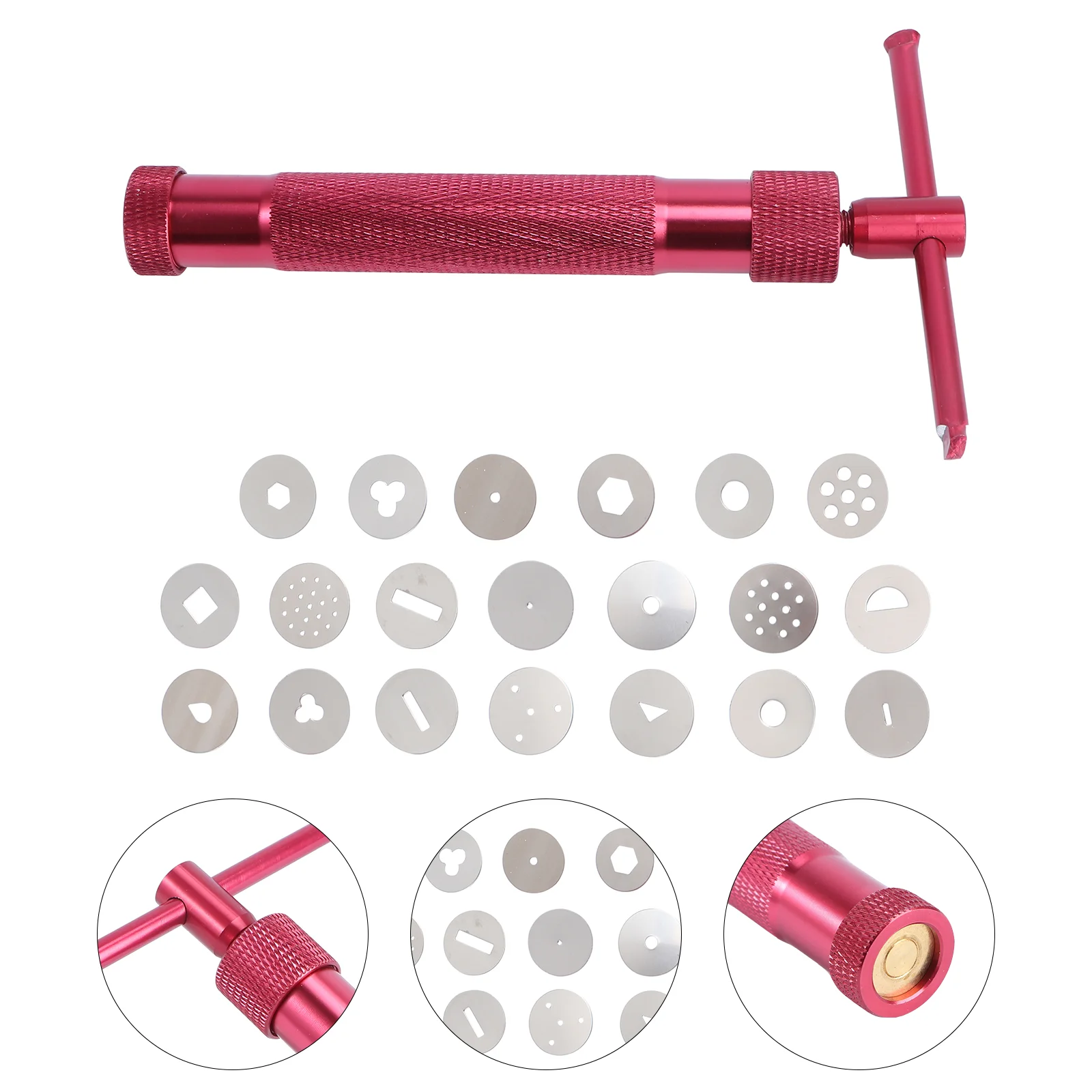 

Clay Tools Polymer Extruder Fondant Toy Noodles Cake Tool Decorating Supplies Educational Mold Aluminum Alloy Discs Set Molds