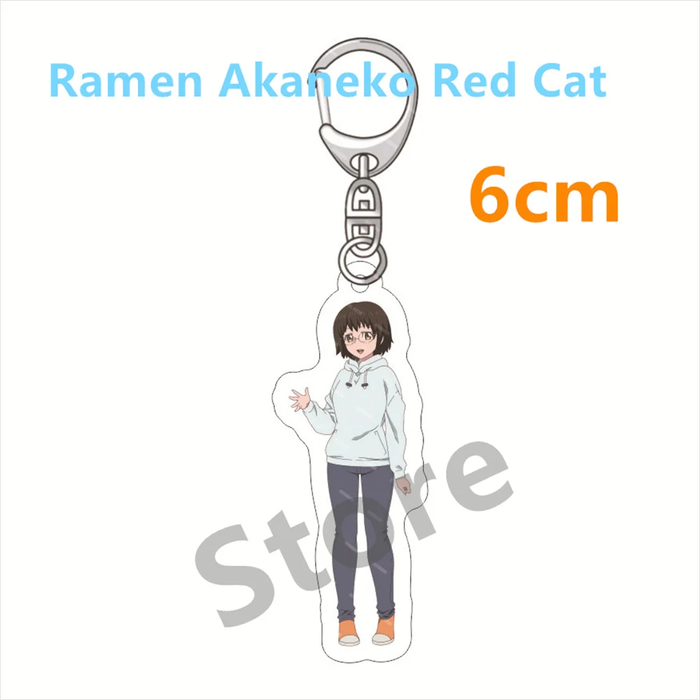 Брелок для ключей с аниме рамен аканко красная кошка анимация высокое разрешение