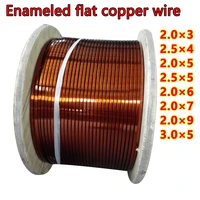 25kgroll qzyb enameled flat copper wire 2%c3%973 2 5%c3%974 2%c3%975 2 5%c3%975 2%c3%976 2%c3%977 2%c3%979 3%c3%975cable copper wire enameled wire round magnetic coil