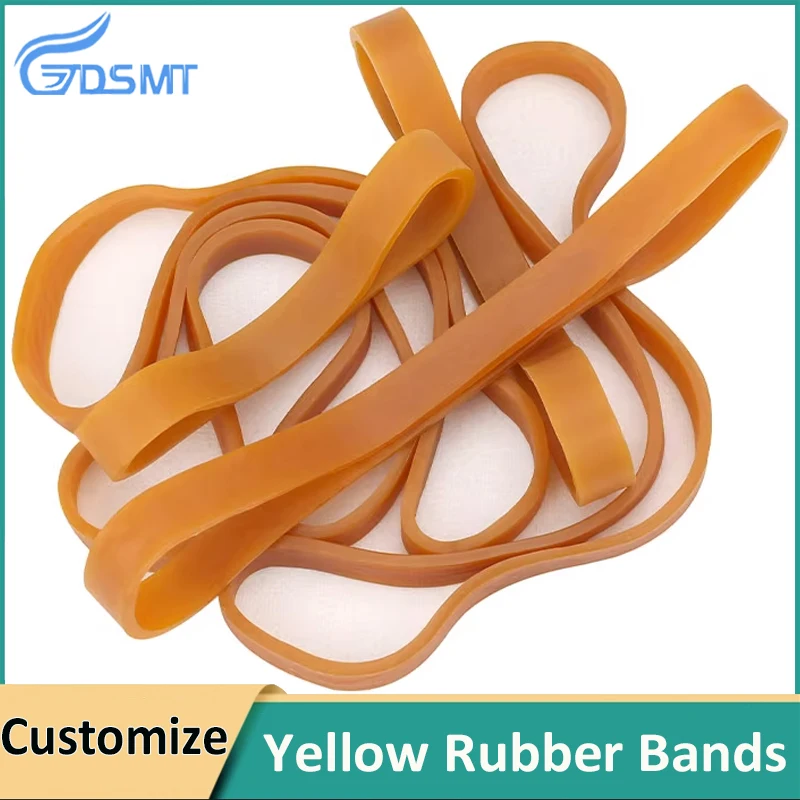 

Diameter 95mm-190mm Width 6mm-30mm Yellow High Elastic Rubber Bands Supplies Stretchable Latex Rings Thickness 3mm
