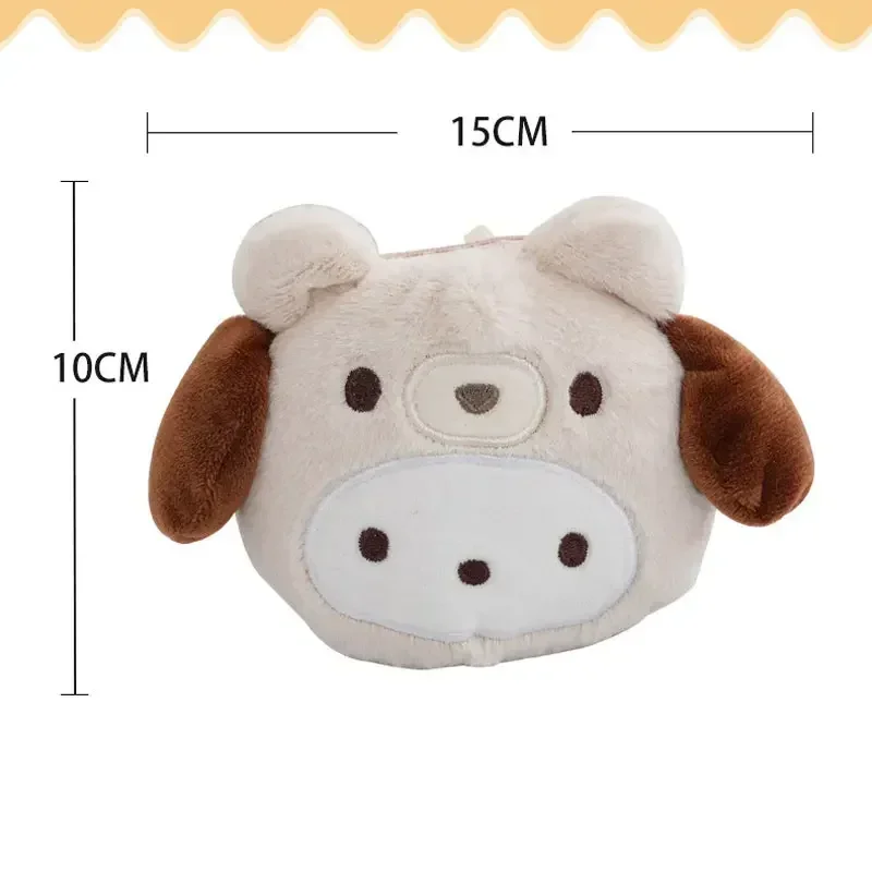 MINISO Sanrio аниме Kawaii плюшевый кошелек для монет Kuromi Melody брелок ключей сумка хранения