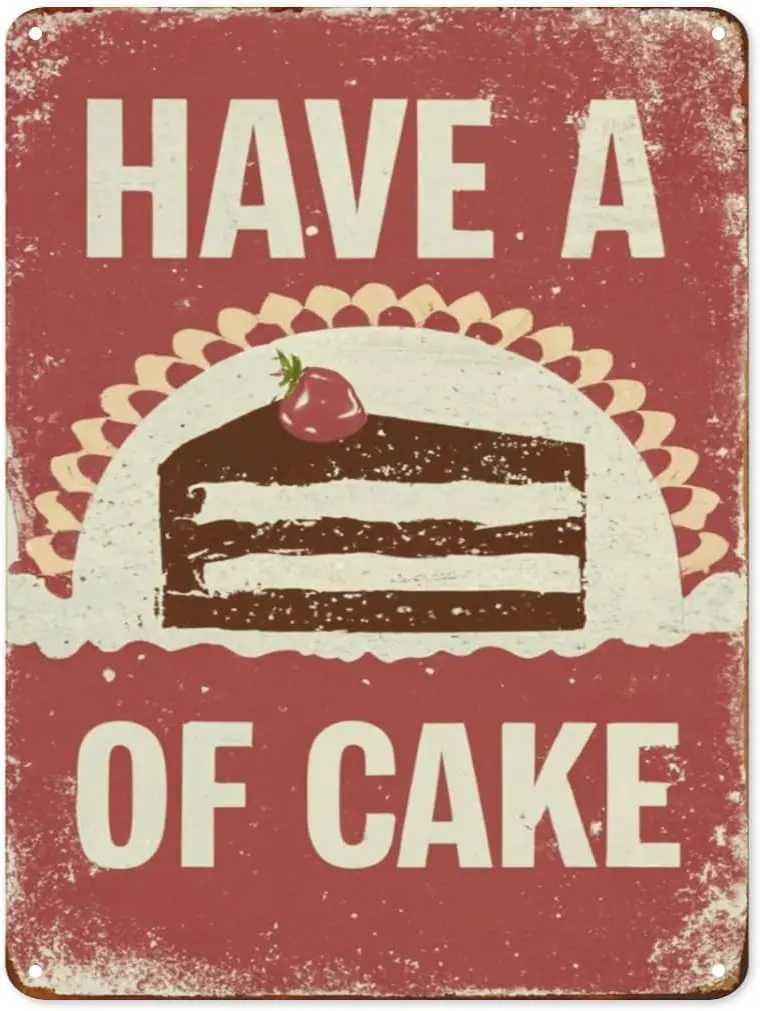 Hve Of Cke Tn Sgn Delcous Desserts Metl Resturnt Fresh Food Wll Decor Vntge Sgns для Ktchen Cfes Brs Pubs Shop