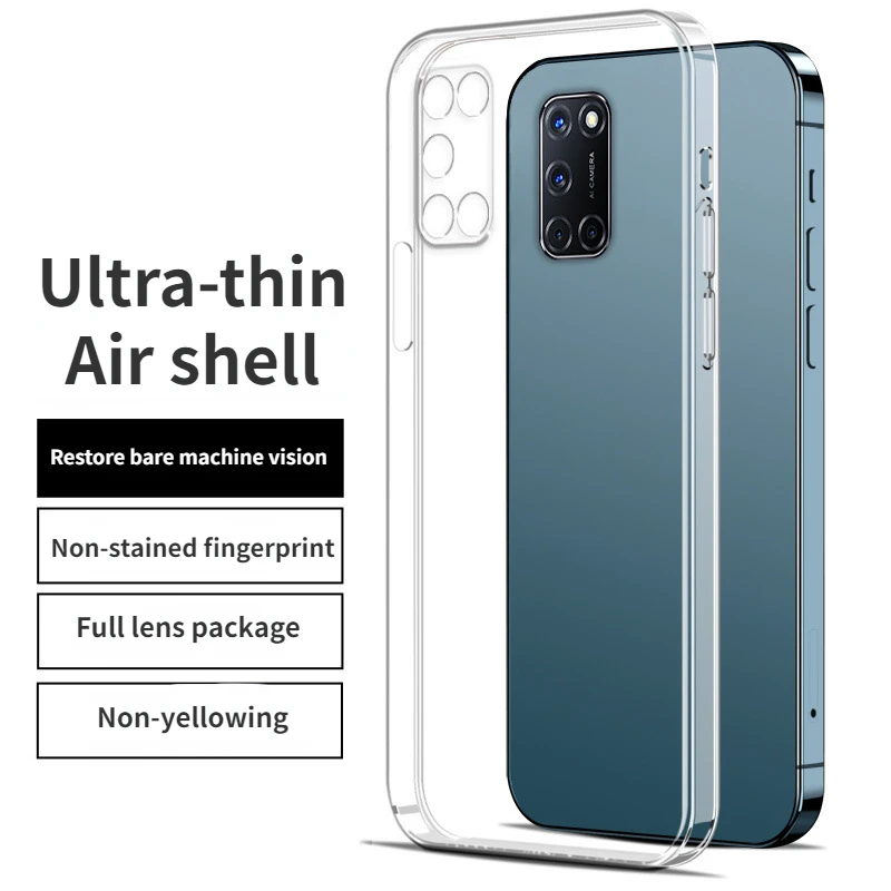 

Apply for oppoa52 mobile phone case oppoa72 protective cover oppoa32 transparent silicone soft shell 5g cube straight case