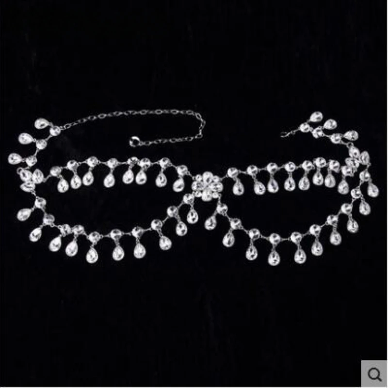 Женский ремень для танца живота в виде Серебряного Цветка лисы и сердца