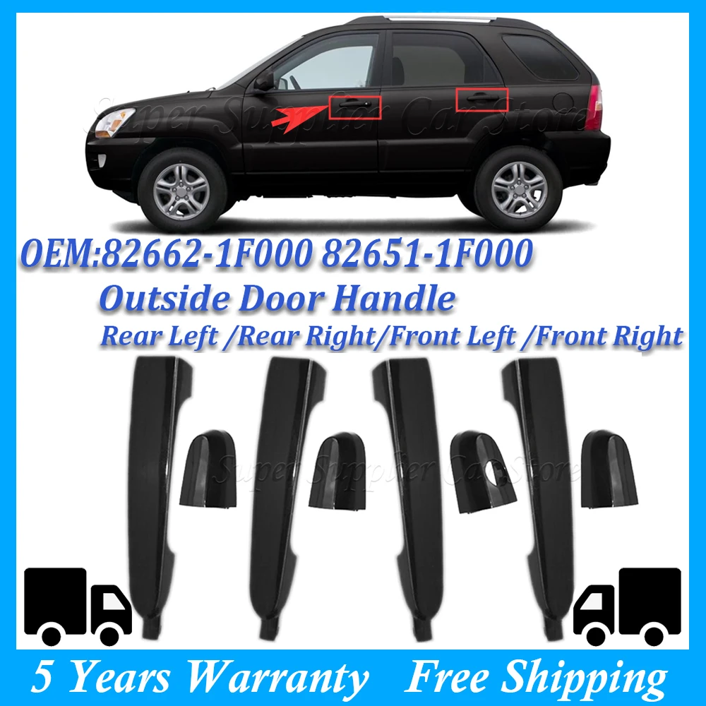 1 шт. внешняя ручка автомобиля новая передняя/задняя левая/правая черная для KIA